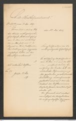 k.k. naturhistorisches Hofmuseum, Intendanzakten 1885-1896 (Hauer), Aktenzahl Z.370/1889, Seite 1